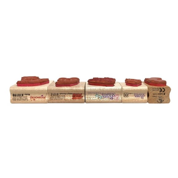 Disney Mixed Lot (5) Rubber Stampede Wood Stamps Mickey Meeko Sebastian Daisy + - Picture 10 of 14